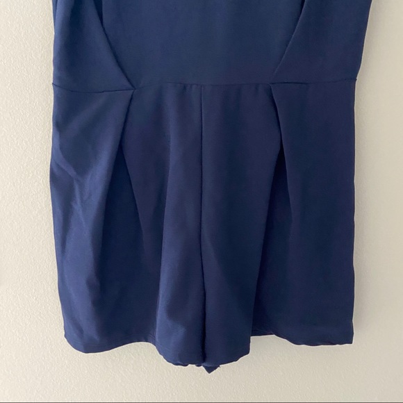 LOVE REPUBLIC Blue Open Back Lace Romper - Picture 3 of 7